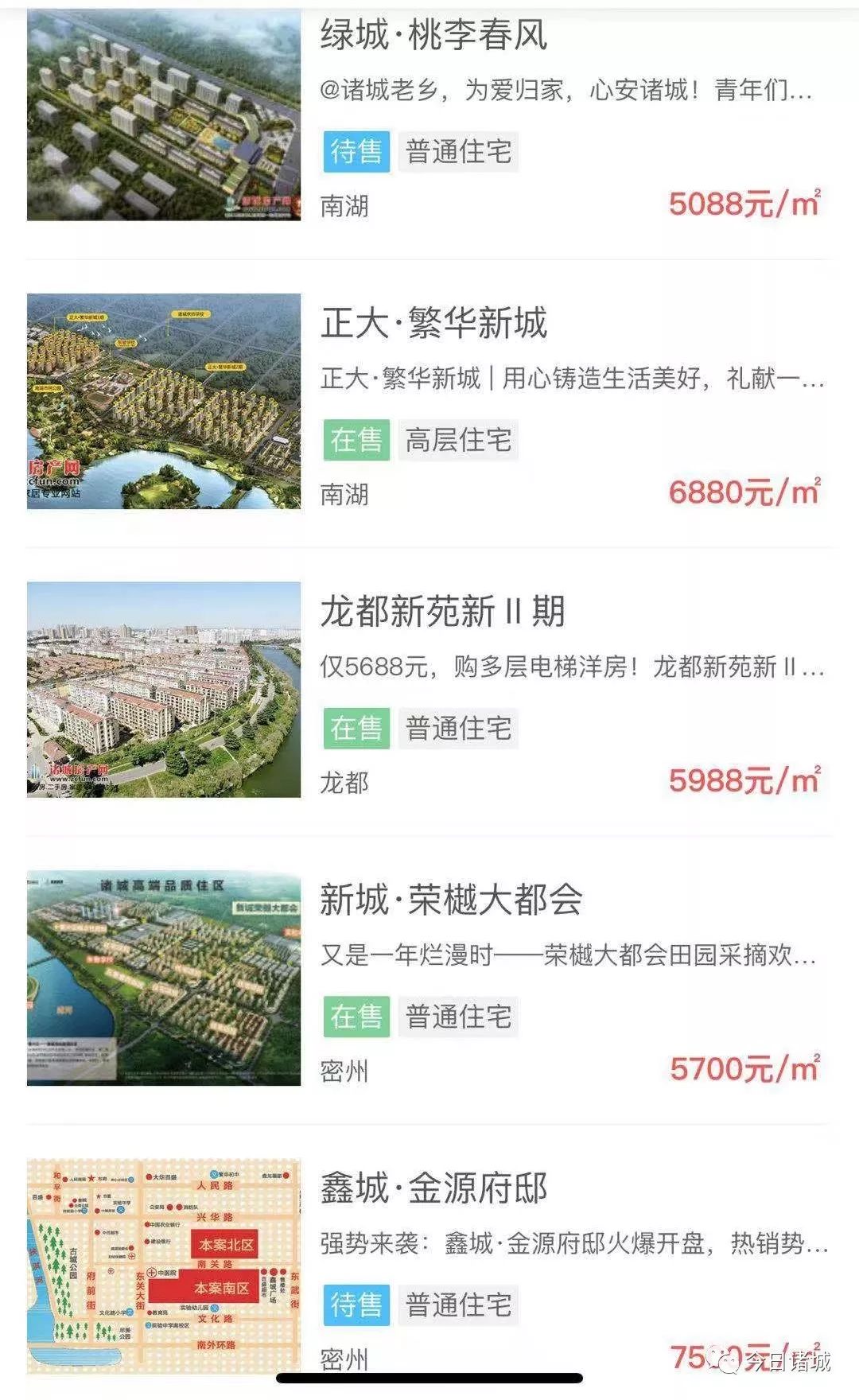 诸城市最新房源概览,优选投资与居住胜地